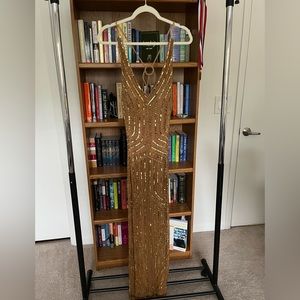 NWT Gold Sequence Prom/Gala Dress
